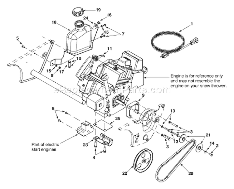 Page A Diagram and Parts List for 31AE295-401 2003 Yard Man Snow Blower
